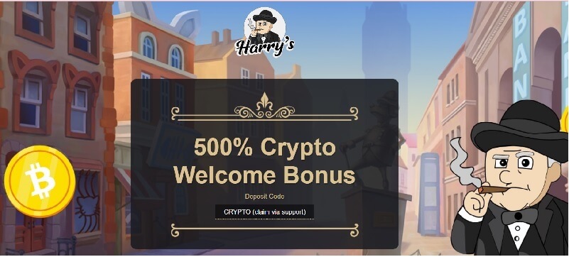 Harry's Casino crypto bonus