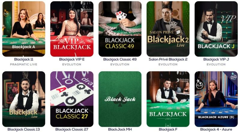 Blackjack selection at WildFortune Casino